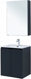 Aquanet Мебель для ванной Алвита New 60 2 дверцы подвесная антрацит матовая – фотография-3